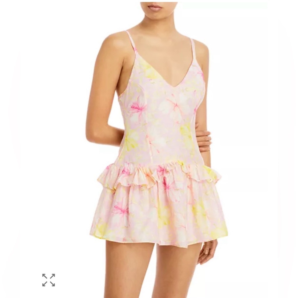 LoveShackFancy Fabienne Cotton-Silk Mini Dress - size 6